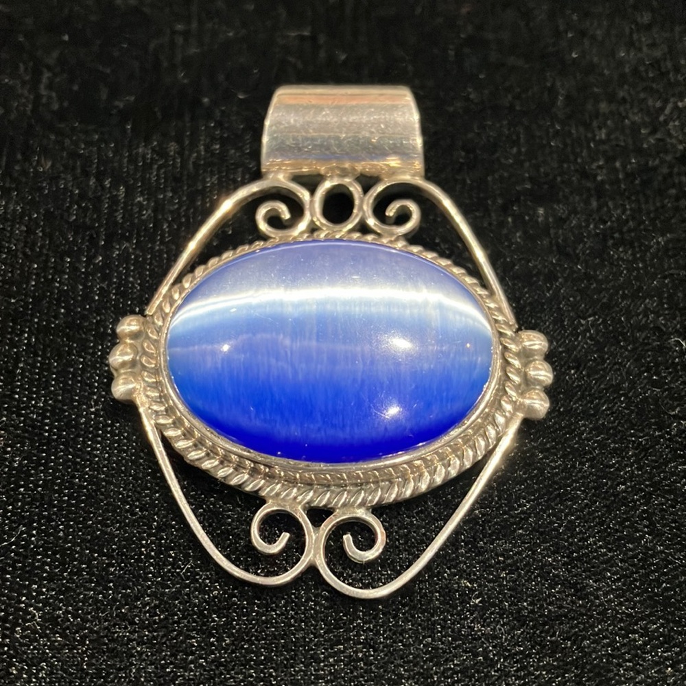 Vintage Sterling Silver 925 Pendent/ Slide D33